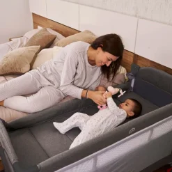 Cuna de viaje dos alturas Colecho Ennis Gris