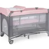 Cuna de viaje dos alturas Complet Rosa