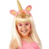 Diadema Unicornio Dorada con Pelo
