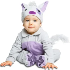 Disfraz Bebé Gatito Blanco y Lila
