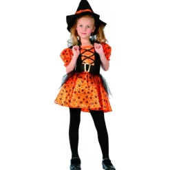Disfraz Bruja Infantil Color Naranja