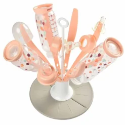 Escurrebiberones Plegable Flower Rosa