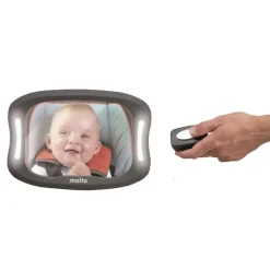 Espejo trasero Xl con luz y mando