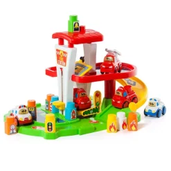 Estación de Bomberos con Coche