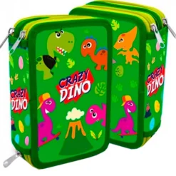 Estuche Infantil Triple Crazy Dino