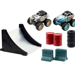 Exost Pack Coches Retrofricción con Rampa Surtido