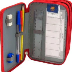 F.C. Barcelona Estuche Escolar Triple