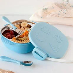 Fiambrera Inox c/ compartimentos Azul