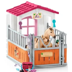 Figuras Cuadra con Caballos Árabes y Cuidadora