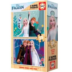 Frozen Puzzle 2x25 Madera