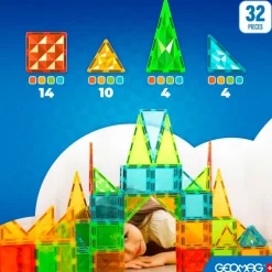 Geomag Magnetic Tiles Azulejos Gemas 32 Piezas