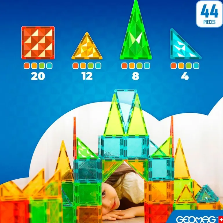 Geomag Magnetic Tiles Azulejos Gemas 44 Piezas