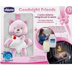 GoodNight Friend Oso Rosa Vigilabebé Audio