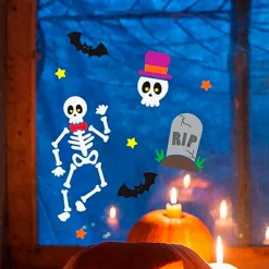 Halloween Decoración Gel Esqueletos