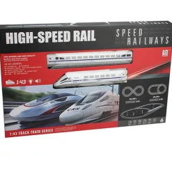 High-Speed Rail Tren con Vías Luz y Sonido