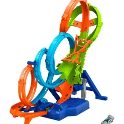 Hot Wheels Pista Colisión de 4 Loopings