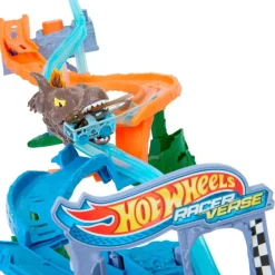 Hot Wheels RacerVerse Jurassic World Choque y Zambullida Pista
