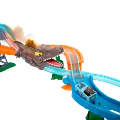 Hot Wheels RacerVerse Jurassic World Choque y Zambullida Pista