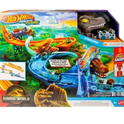 Hot Wheels RacerVerse Jurassic World Choque y Zambullida Pista