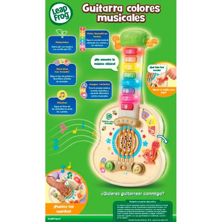 Instrumento Infantil Guitarra Colores Musicales
