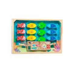 Juego Pesca Magnético Madera 12 piezas