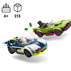 Lego City Coche de Policía y Potente Deportivo