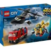 Lego City Helicóptero, Camión Bomberos, Submarino