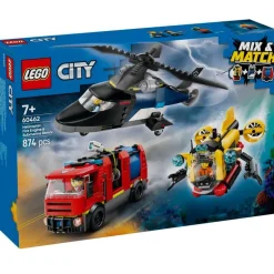 Lego City Helicóptero, Camión Bomberos, Submarino