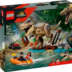 Lego Jurassic World Huida por el Río y T. rex a la Caza