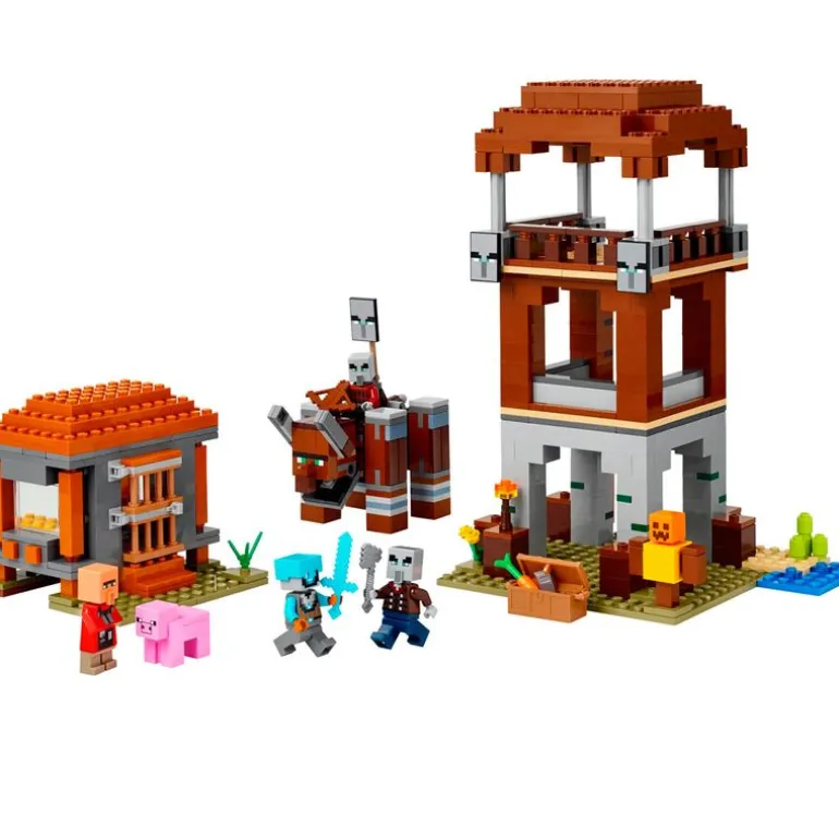 Lego Minecraft El Puesto de Avanzada de los Saqueadores y el Devastador