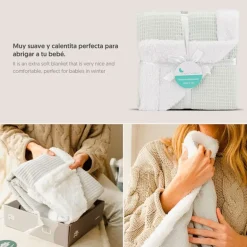 Manta para bebé Borreguito Menta