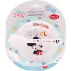 Mickey Mouse Pack Plato + Cuchara Micro