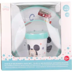 Mickey Mouse Vajilla 3 Piezas Antideslizante
