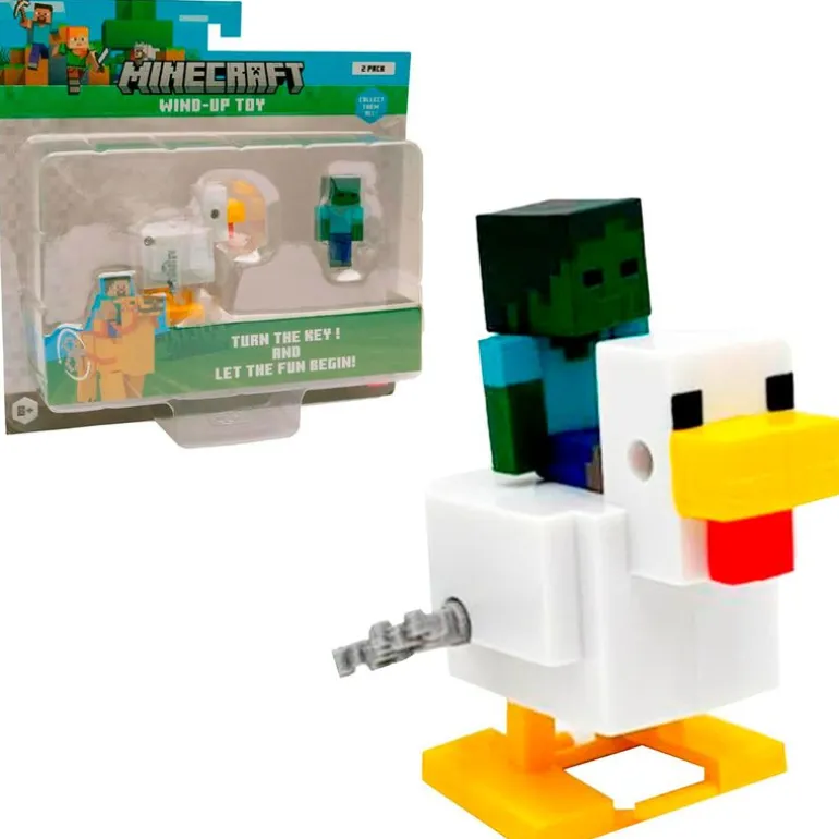 Minecraft Bebé Zombie y Jinete Avícola con Movimiento