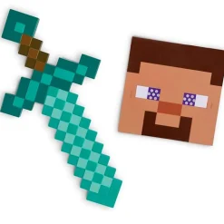 Minecraft Espada + Máscara Steve