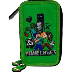 Minecraft Estuche Escolar Triple