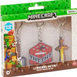 Minecraft Pack Llaveros Arma Surtido