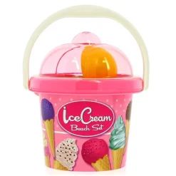 Mini Cubo de Playa Helado Rosa