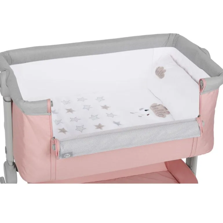 Minicuna Colecho Comfy Rosa + textil Star