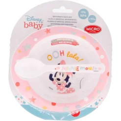 Minnie Mouse Pack Plato + Cuchara Micro
