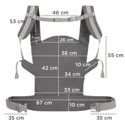 Mochila pectoral Nino Gris 20kg