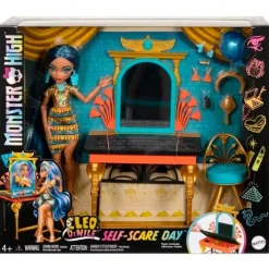 Monster High Muñeca Cleo De Nile con Tocador y Accesorios