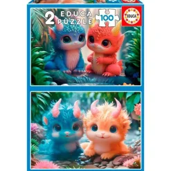 Monstruos Adorables Puzzle 2x100 Piezas