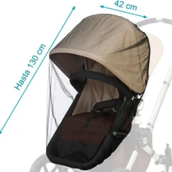 Mosquitera negra universal silla paseo