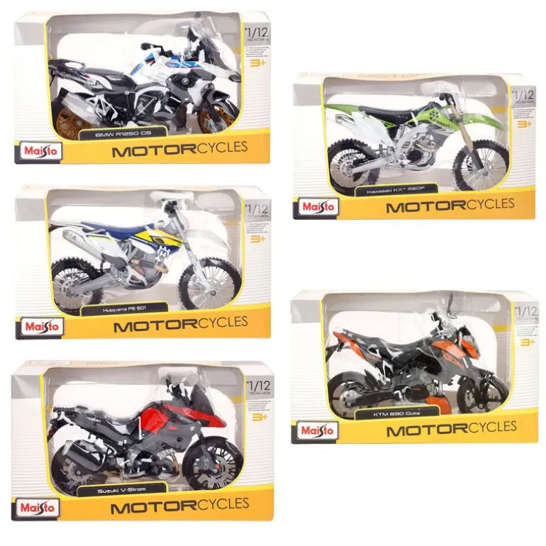 Moto Cross Metal Escala 1:12 Surtida