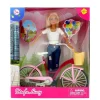 Muñeca Fashion Blanca con Bicicleta