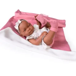 Muñeca Recién Nacida Mulata con Mantita
