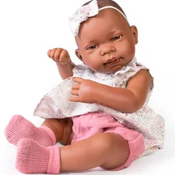 Muñeca Recién Nacida Mulata con Mantita