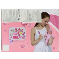 Muñeco Bebé con Sonido Rosa