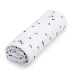 Muselina Bambú Fish Blanco